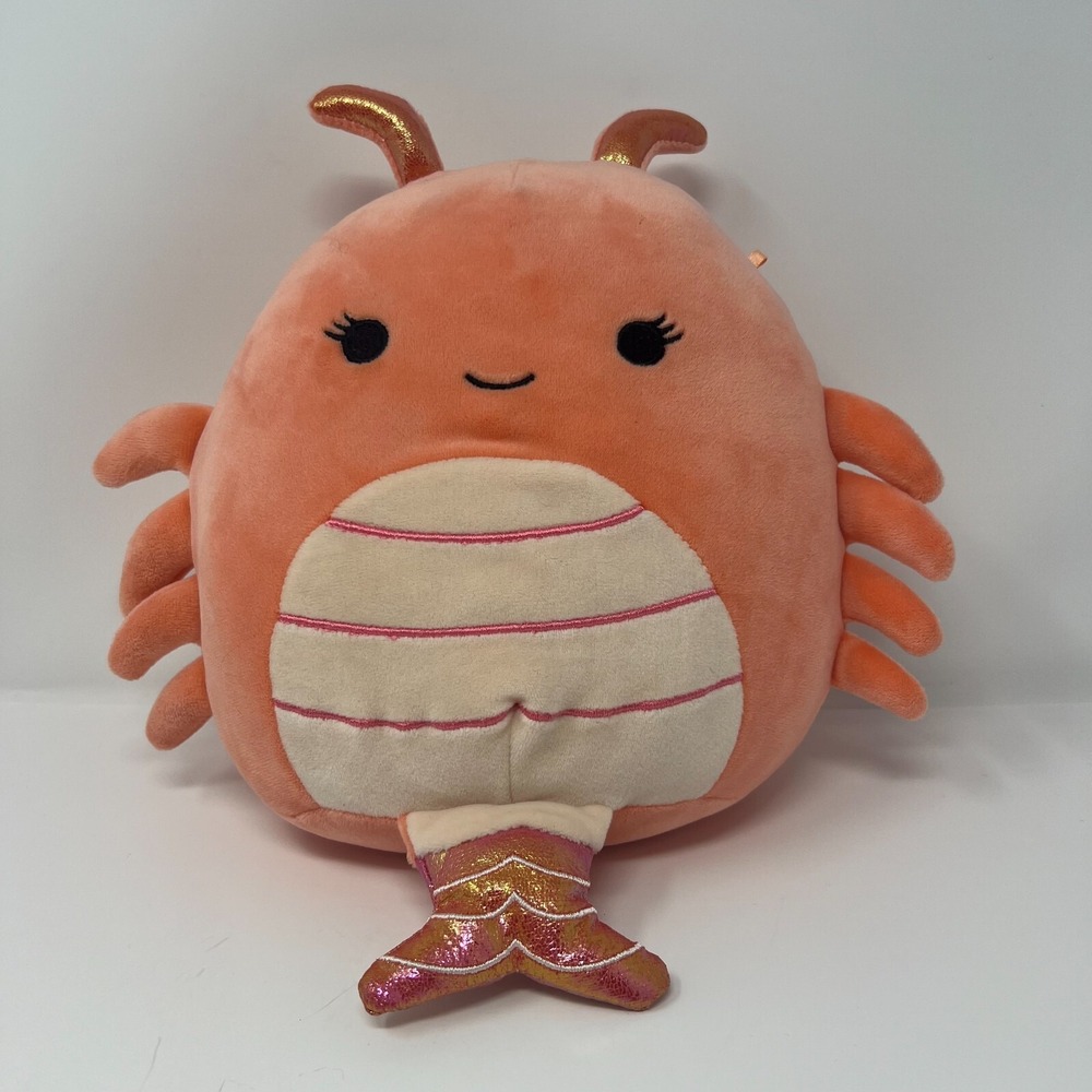Squishmallow Simone the Shrimp Kellytoy 9" Orange Soft Plush Stuffed Toy Animal